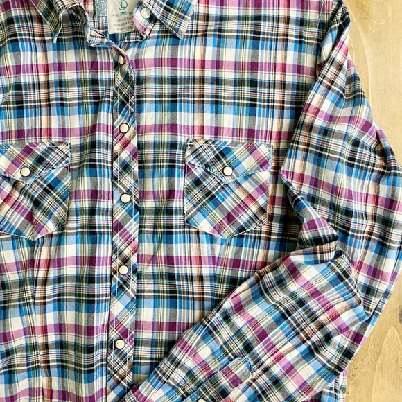 Panhandle Rough Stock Womens Pearl Button Shirt Texas Western‎ - Picture 4 of 10